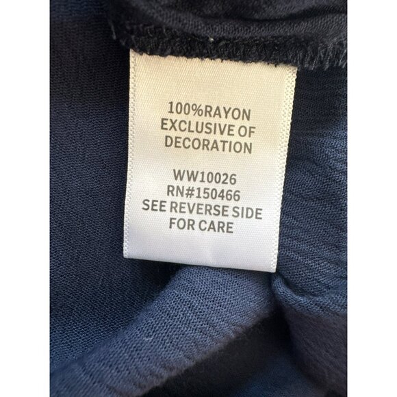 Market & Spruce Embroidery Sleeveless Top Medium Navy Blue NWT Stitch Fix - Picture 5 of 5